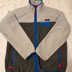 Patagonia Two-Tone Gray and Blue Ski Jacket